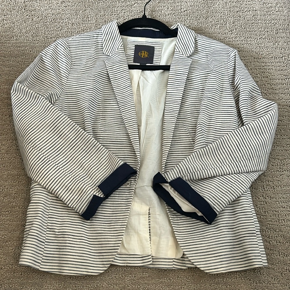Striped casual blazer